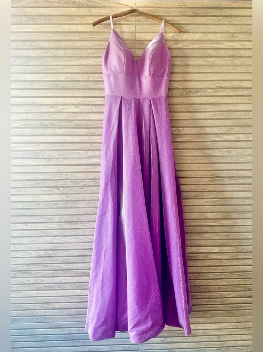 Lavender Glitter Prom Homecoming Pageant Formal Gown Corset Back Maxi Dress NWT